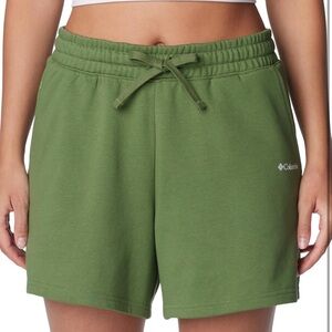 NWT 2X Columbia Womens Trek French Terry Short Omni Shade Canteen Army Green 2XL